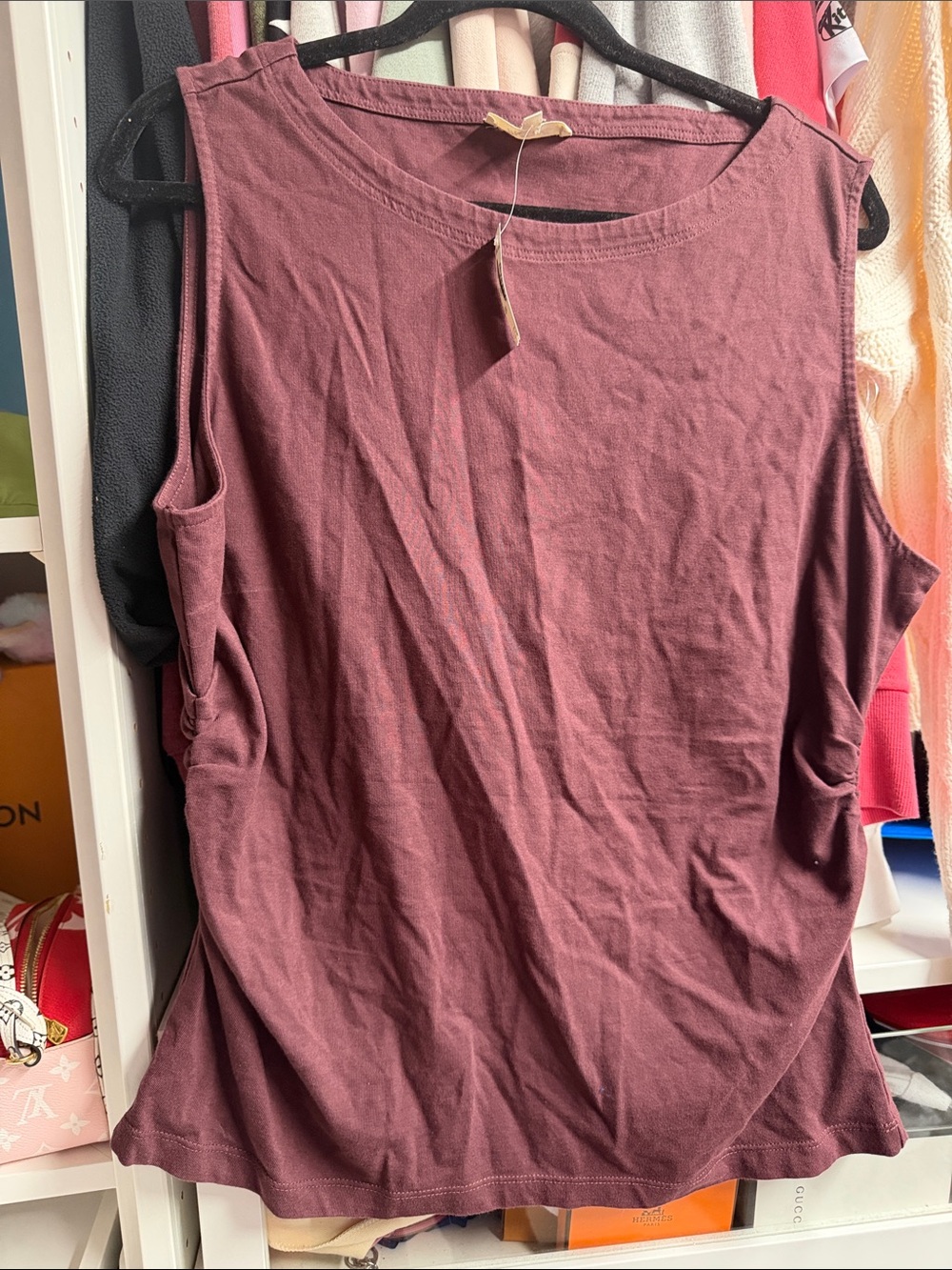 Madewell Sleeveless Tank Top in Dusty Plum